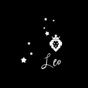 Leo White Vinyl Sticker